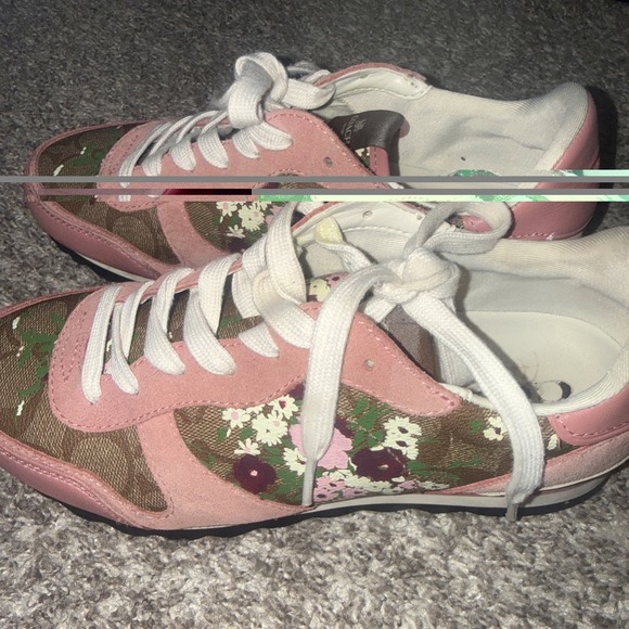 Coach Shoes - Coach Women's Khaki Pink Shoes Size 8  C142FP Sig  C Rnr